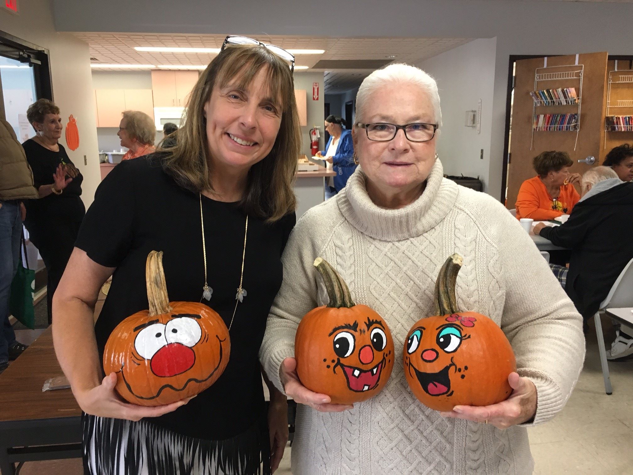 Senior Center participants with pumpkins1
