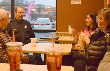 Police chief chats with residents over coffee