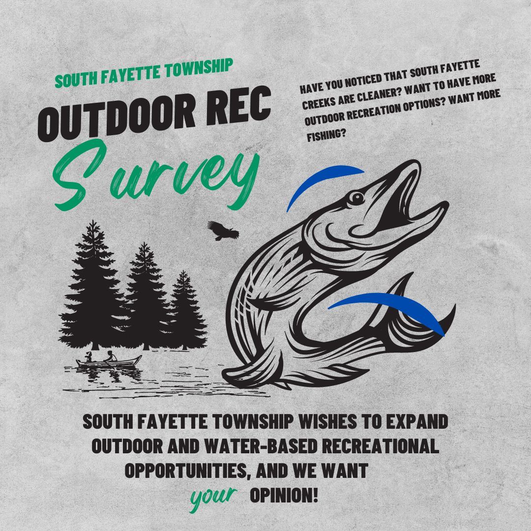 Fish drawing with text about taking a survey