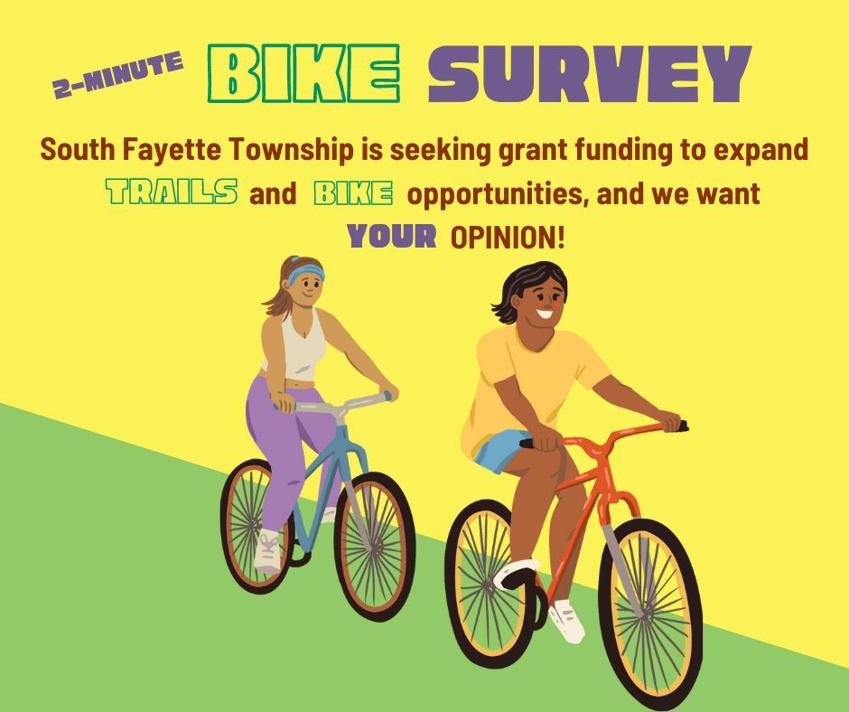 Bike Survey with drawing of people riding bicycles