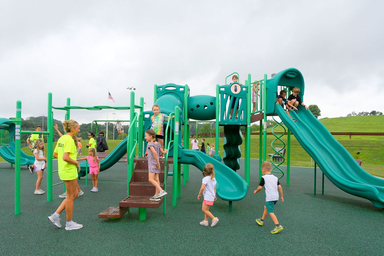 kids active on playground