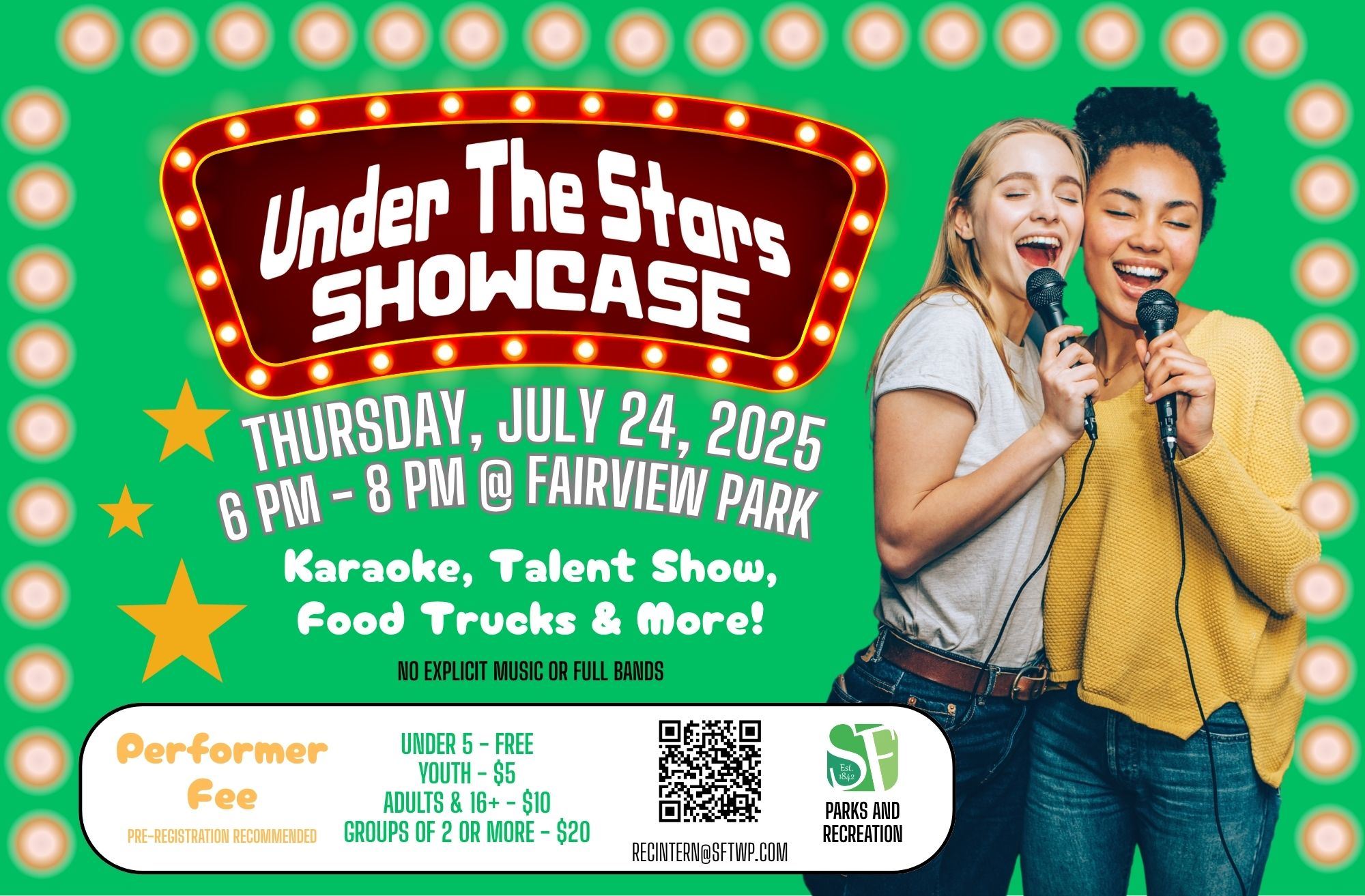 Under the Stars Showcase Flyer 2025