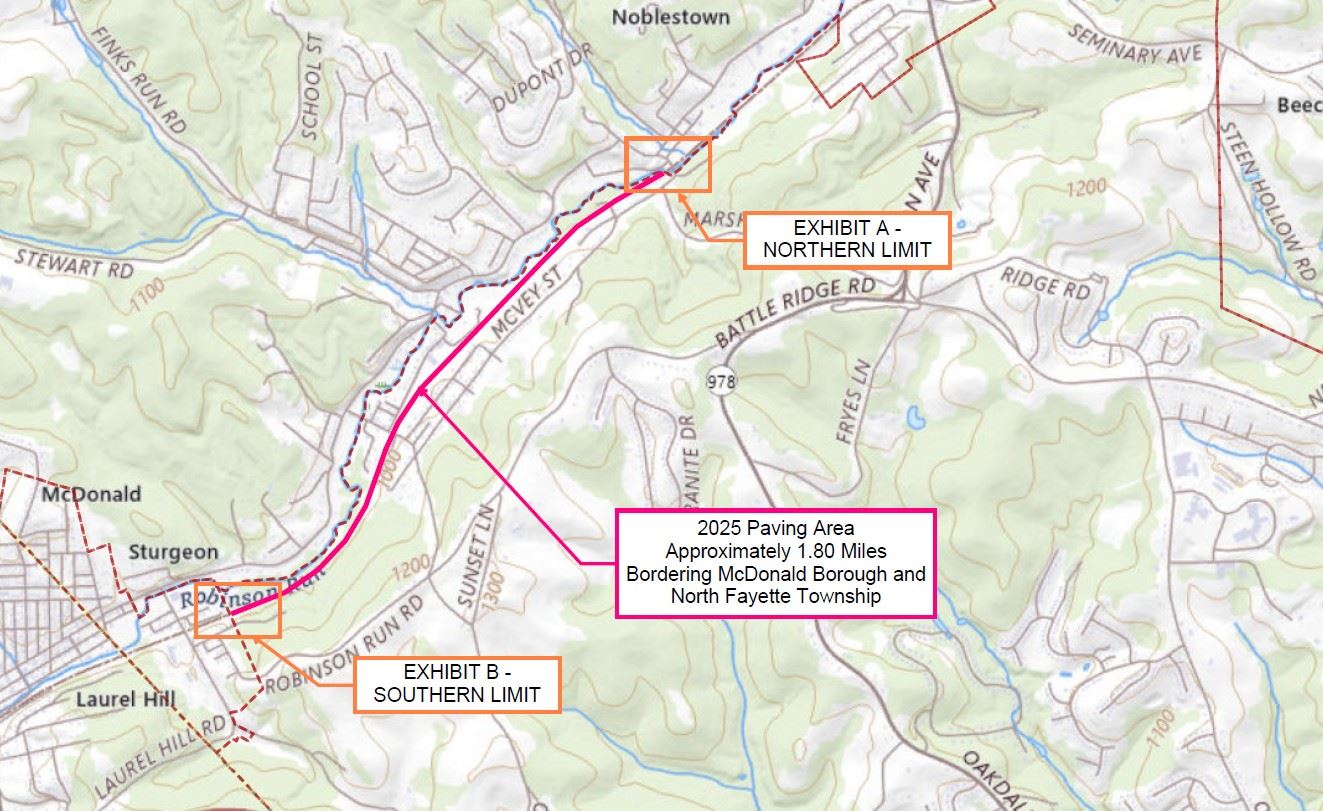 Panhandle Trail Paving Map