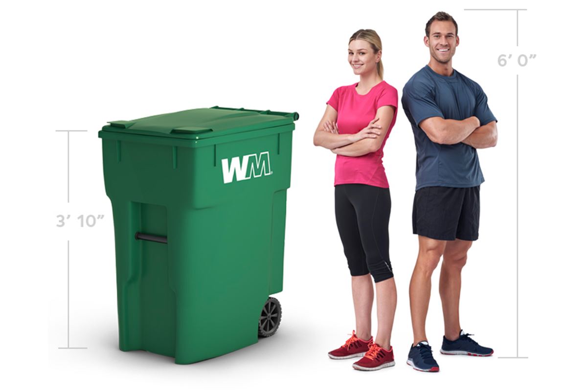 96-gallon trash cart with wheels